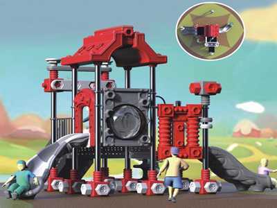 湖北積木總動員滑梯-1